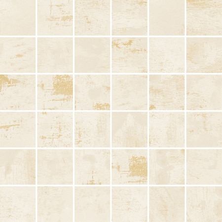 Apollo Tile Aureate 11.71inx11.71in Natural Light Beige Porcelain Mosaic Wall and Floor Tile 7.62 sqft/cs, 8PK ROC88IVRMOSA